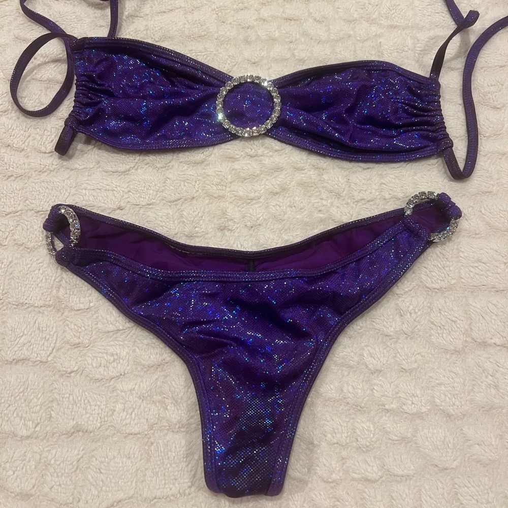 Stunning egg plant worn once competition suit